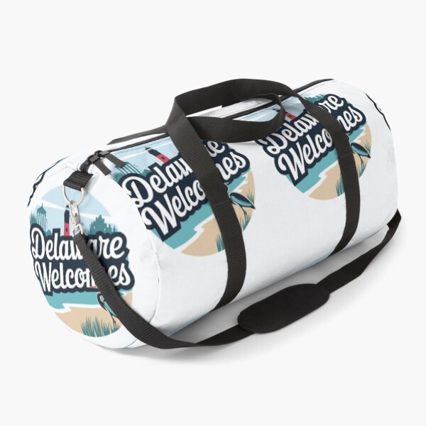 Item preview,  Delaware Welcomes Flag Map Dover, Wilmington, Delaware River, designed and sold by AnimalsDH305.