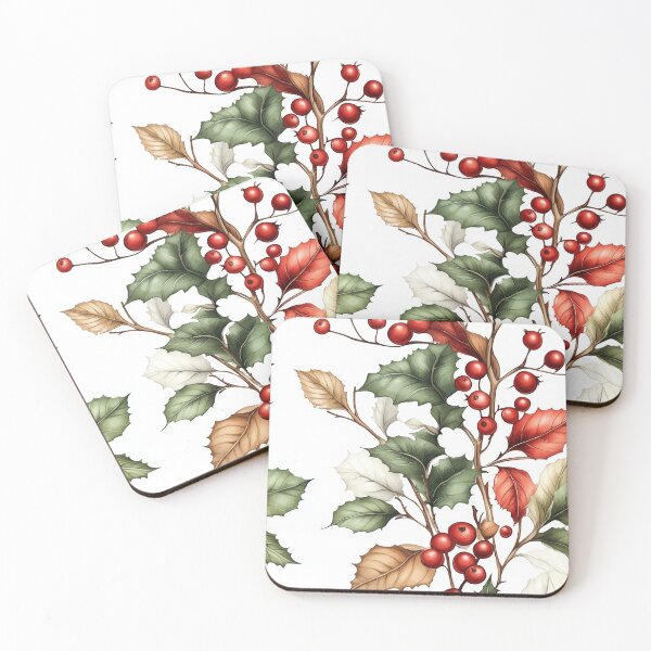 Item preview, Delicate leaves and berries in winter composition designed and sold by Piotrek0001.