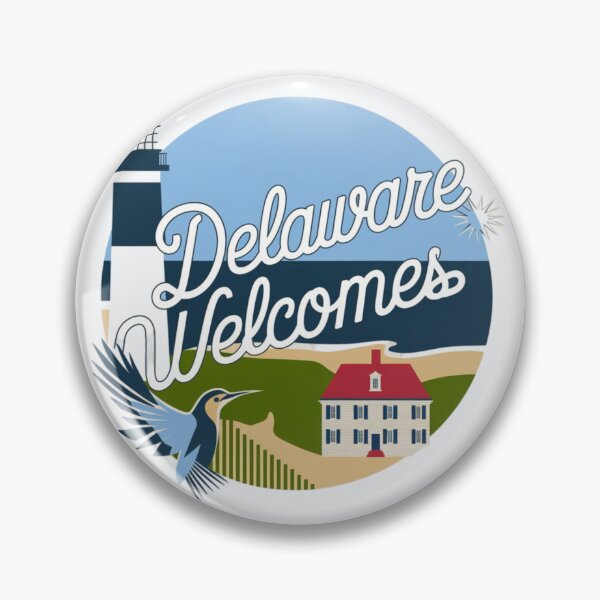 Artikelvorschau, Delaware Willkommen Flagge Karte Dover, Wilmington, Delaware River, entworfen und verkauft von AnimalsDH305.