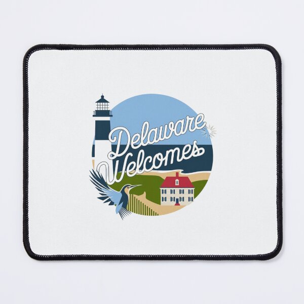 Item preview, Delaware Welcomes Flag Map Dover, Wilmington, Delaware River, designed and sold by AnimalsDH305.