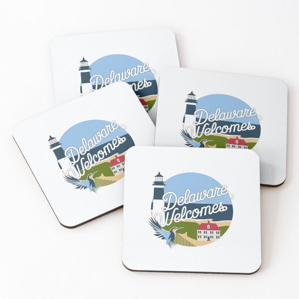Item preview, Delaware Welcomes Flag Map Dover, Wilmington, Delaware River, designed and sold by AnimalsDH305.