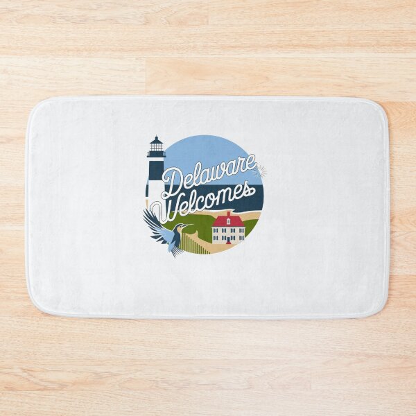 Item preview, Delaware Welcomes Flag Map Dover, Wilmington, Delaware River, designed and sold by AnimalsDH305.