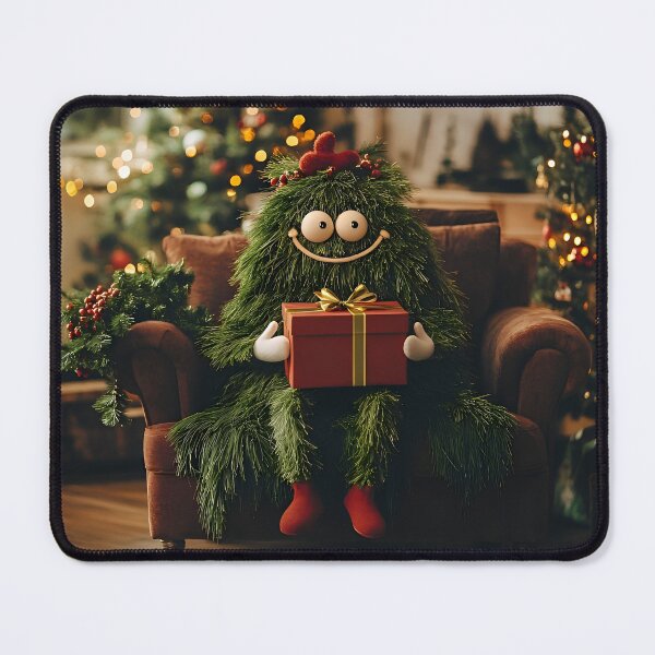 Item preview, Festive Tree Character Holding a Holiday Gift designed and sold by Amr Siam.