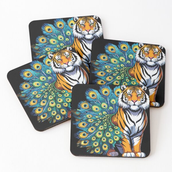 Item preview, Tiger + Peacock Animal Mashup designed and sold by Getup-clothing.