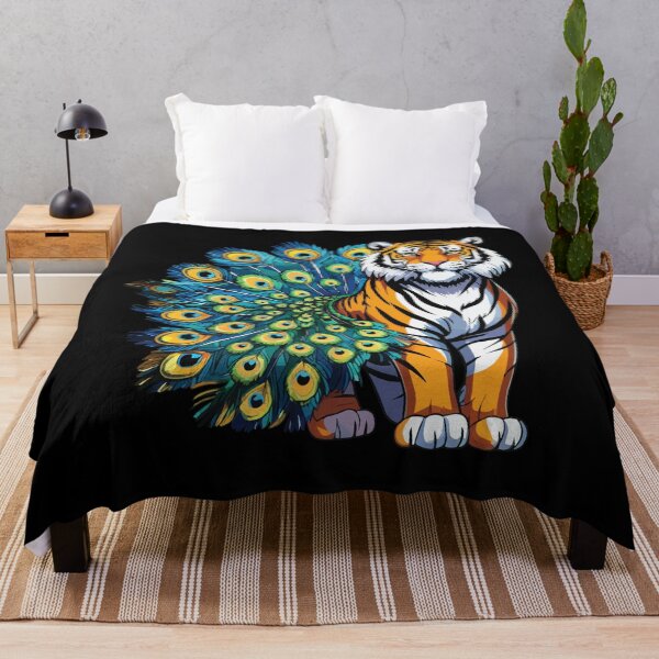 Item preview, Tiger + Peacock Animal Mashup designed and sold by Getup-clothing.