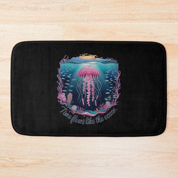 Item preview, Time Flows Like The Ocean – Jellyfish and Underwater World designed and sold by Prime-Studio.