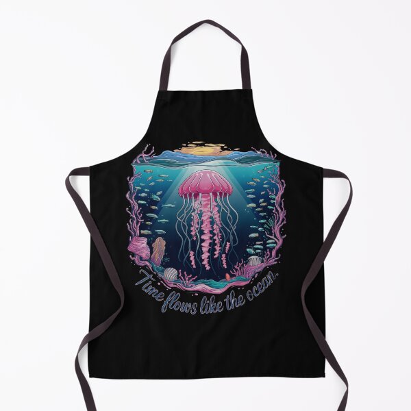 Item preview, Time Flows Like The Ocean – Jellyfish and Underwater World designed and sold by Prime-Studio.