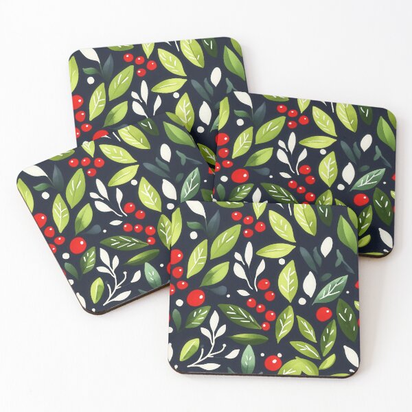 Item preview, Autumn leaves and berries in festive patterns designed and sold by Piotrek0001.