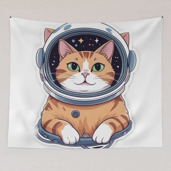 Item preview, Cats in astronaut helmets designed and sold by InsightA.