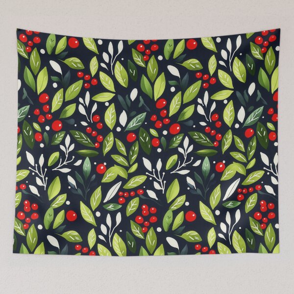 Item preview, Autumn leaves and berries in festive patterns designed and sold by Piotrek0001.