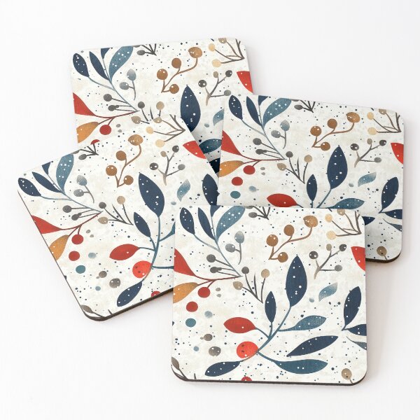 Item preview, Subtle watercolor leaves with winter vibes designed and sold by Piotrek0001.