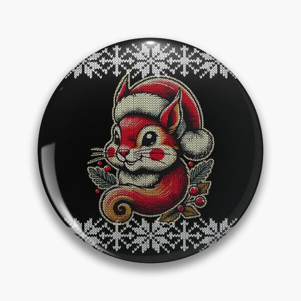 Artikelvorschau, Weihnachtliches Eichhörnchen Motiv Strickoptik entworfen und verkauft von LuminOrb.