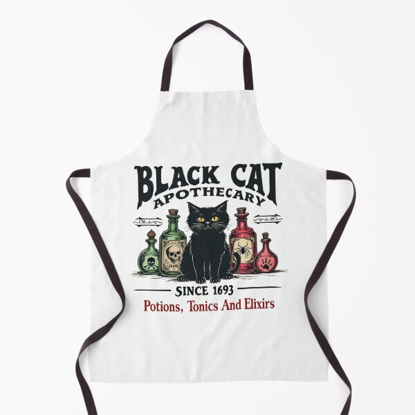 Item preview, Retro Scary Black Cat Apothecary Witchy Wicca Spooky designed and sold by Blok45.