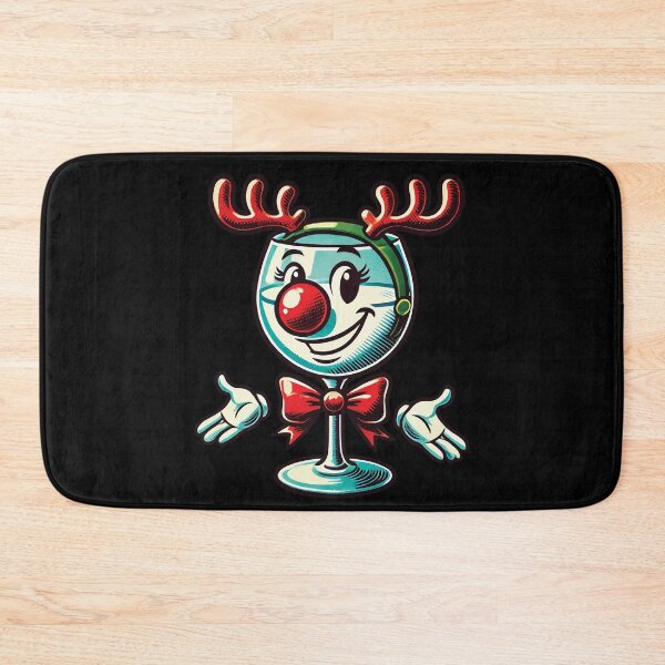 Item preview, Festive Wine Glass Reindeer Cheer designed and sold by LuminOrb.
