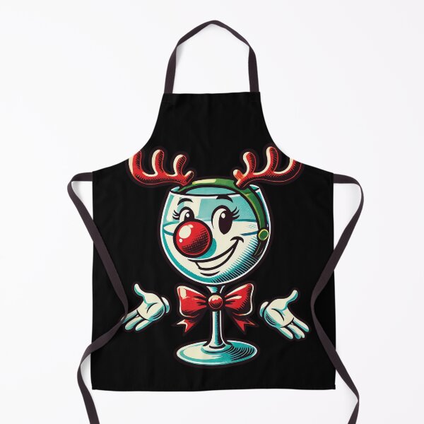 Item preview, Festive Wine Glass Reindeer Cheer designed and sold by LuminOrb.