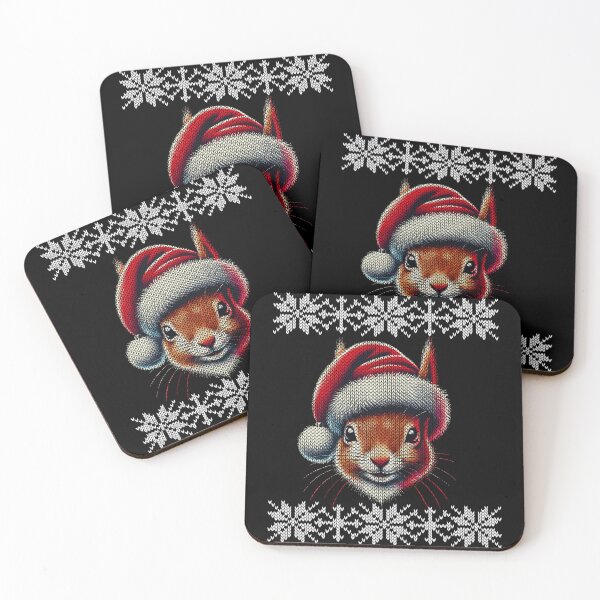 Item preview, Cute Squirrel With A Christmas Hat Motif designed and sold by LuminOrb.