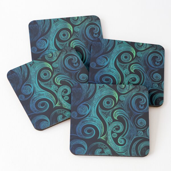 Item preview, New Zealand Paua Māori Pattern Koru Design 302 designed and sold by GrinGalore.