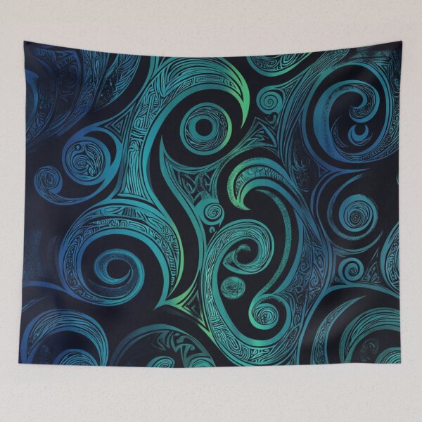 Item preview, New Zealand Paua Māori Pattern Koru Design 302 designed and sold by GrinGalore.