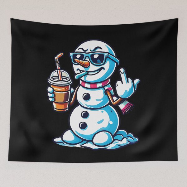 Item preview, Cool Snowman Winter Vibes Attitude designed and sold by LuminOrb.