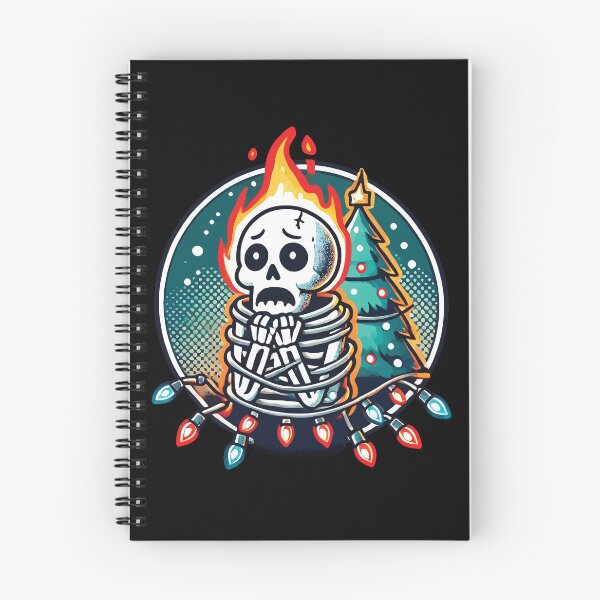 Item preview, Skeleton Christmas Lights On Fire designed and sold by LuminOrb.