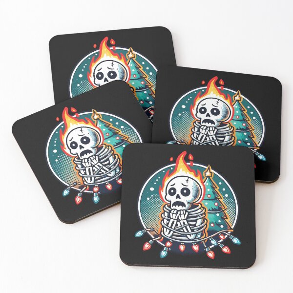 Item preview, Skeleton Christmas Lights On Fire designed and sold by LuminOrb.