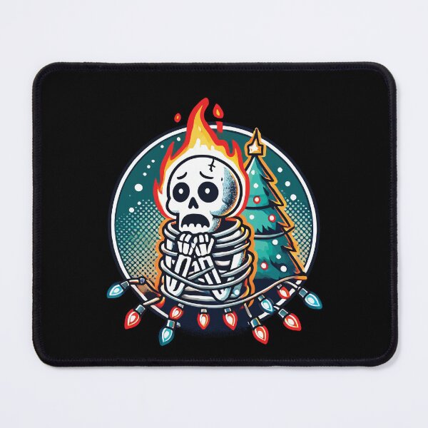 Item preview, Skeleton Christmas Lights On Fire designed and sold by LuminOrb.