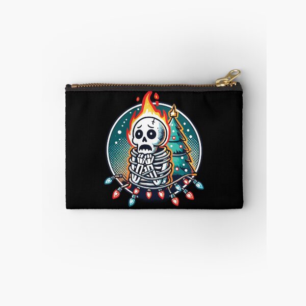 Item preview, Skeleton Christmas Lights On Fire designed and sold by LuminOrb.