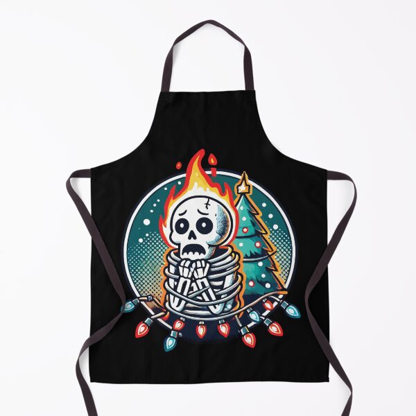 Item preview, Skeleton Christmas Lights On Fire designed and sold by LuminOrb.