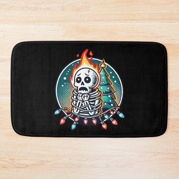 Item preview, Skeleton Christmas Lights On Fire designed and sold by LuminOrb.