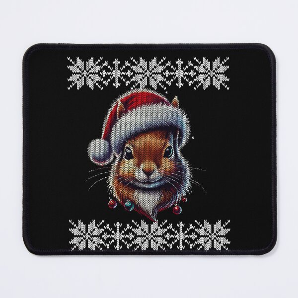 Item preview, Christmas Squirrel With Santa Hat designed and sold by LuminOrb.