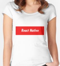 React Native Developer - Programming Stickers and Items Women's Fitted Scoop T-Shirt