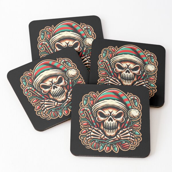 Item preview, Skull Christmas Skull Spooky Holidays designed and sold by LuminOrb.