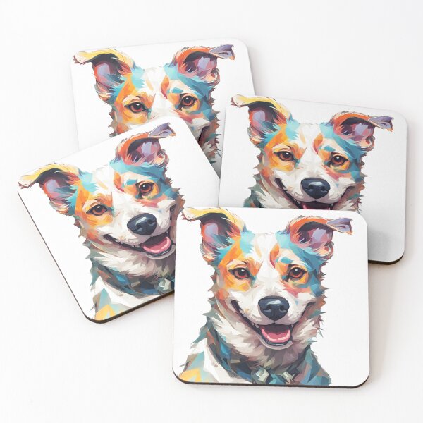 Item preview, Colorful Artistic Dog Portrait, funny gifts, stickers, t-shirt, mugs designed and sold by Ewelina  Niemiec.