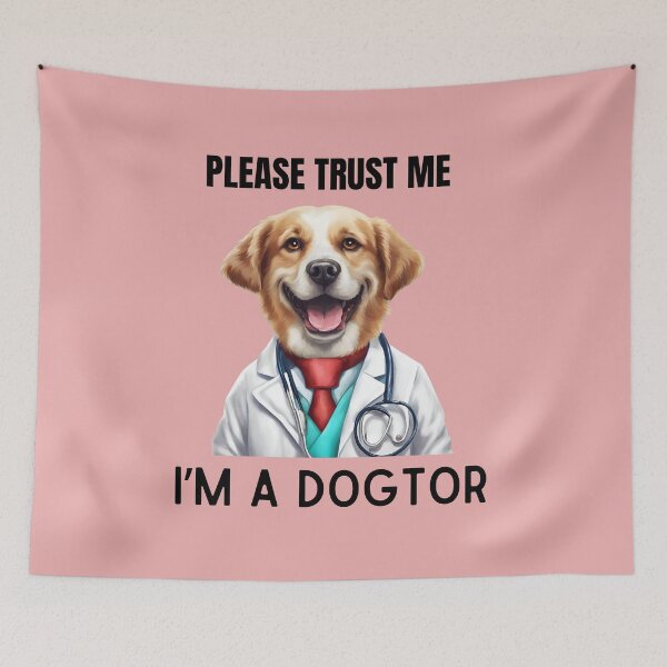Item preview, Dog, Veterinarian, Medical Coat, Stethoscope, Animal Healthcare, Smiling Dog, Professionalism, Veterinary, Pet Care, Animal Health designed and sold by Ewelina  Niemiec.