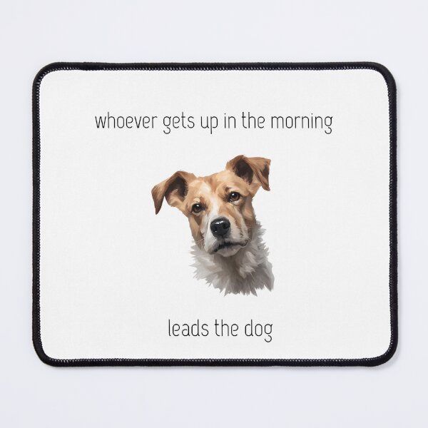 Item preview, Early Morning Dog Walk, funny gifts, stickers, t-shirt, mugs designed and sold by Ewelina Niemiec.