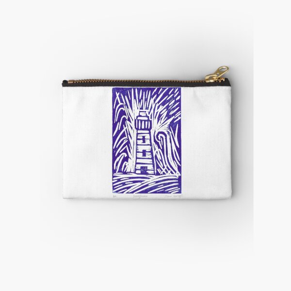 Item preview, Donaghadee Lighthouse during a storm. Lino print. designed and sold by DebTheZeb.