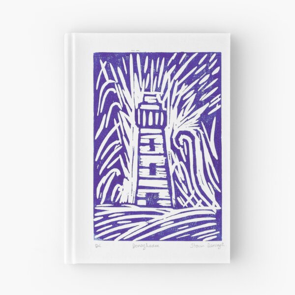 Item preview, Donaghadee Lighthouse during a storm. Lino print. designed and sold by DebTheZeb.