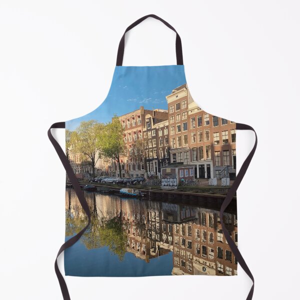Artikelvorschau, Grachtenhäuser in Amsterdam, warme Lichtreflexion entworfen und verkauft von Quoppidou.