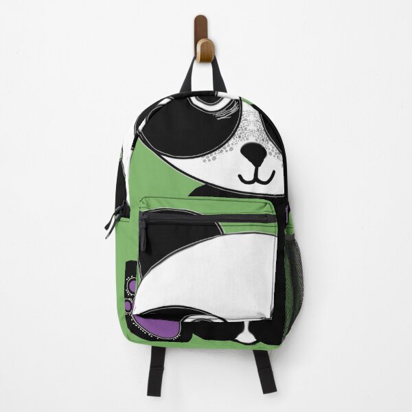 Item preview, Unique Freckled Panda Design with Purple Toe Beans – Cute Black and White Print designed and sold by PaintThatSheep Art Shop.