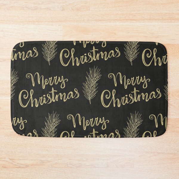 Item preview, Golden Christmas Greetings on Black, funny, gifts, stickers,  designed and sold by Ewelina  Niemiec.