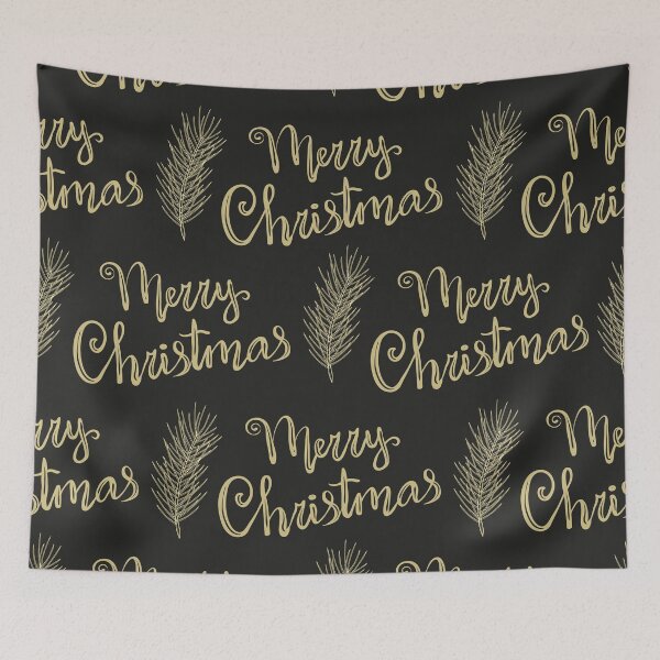 Item preview, Golden Christmas Greetings on Black, funny, gifts, stickers,  designed and sold by Ewelina  Niemiec.