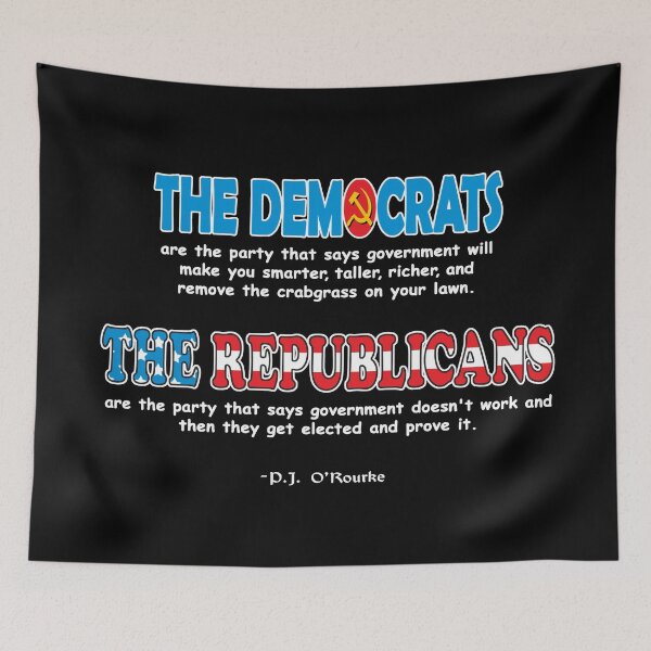 Item preview, The Democrats and the Republicans -- P.J. O'Rourke designed and sold by Allen Peterson.