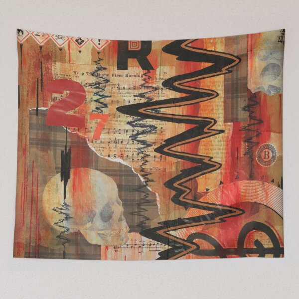 Item preview, Soundwaves Mixed Media Grunge Collage designed and sold by Blaize Auxide.
