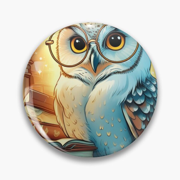 Item preview, Owl with glasses reading books sticker designed and sold by InsightA.