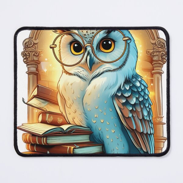Item preview, Owl with glasses reading books sticker designed and sold by InsightA.