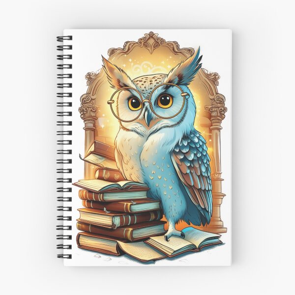 Item preview, Owl with glasses reading books sticker designed and sold by InsightA.