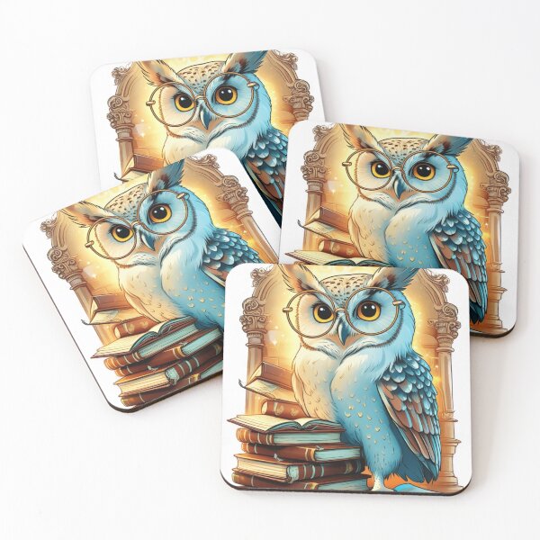 Item preview, Owl with glasses reading books sticker designed and sold by InsightA.