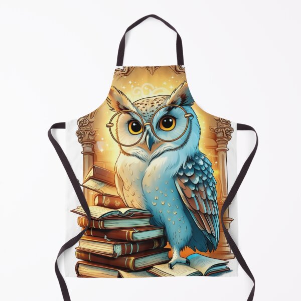 Item preview, Owl with glasses reading books sticker designed and sold by InsightA.