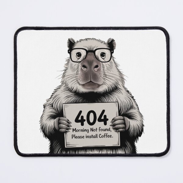Item preview, Morning capybara coffee 404 not found designed and sold by laura-in-rome.