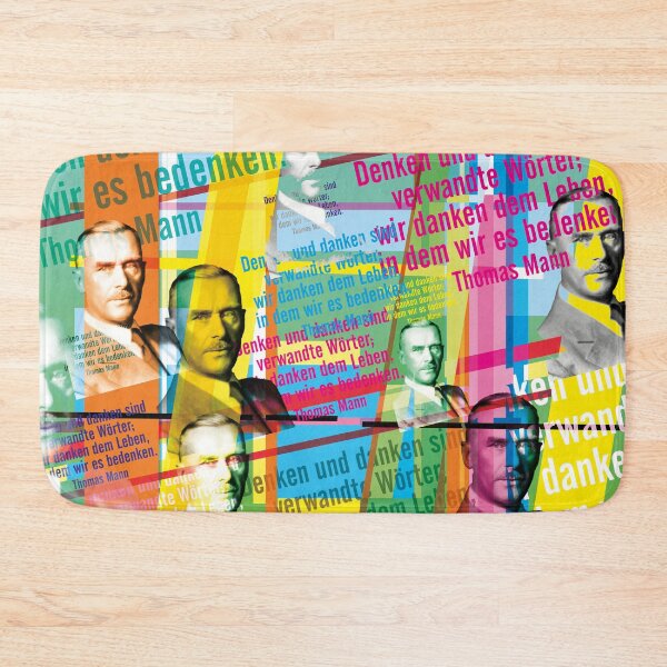 Item preview, Thinking and thanking are related words, Thomas Mann quote designed and sold by Mauswohn.
